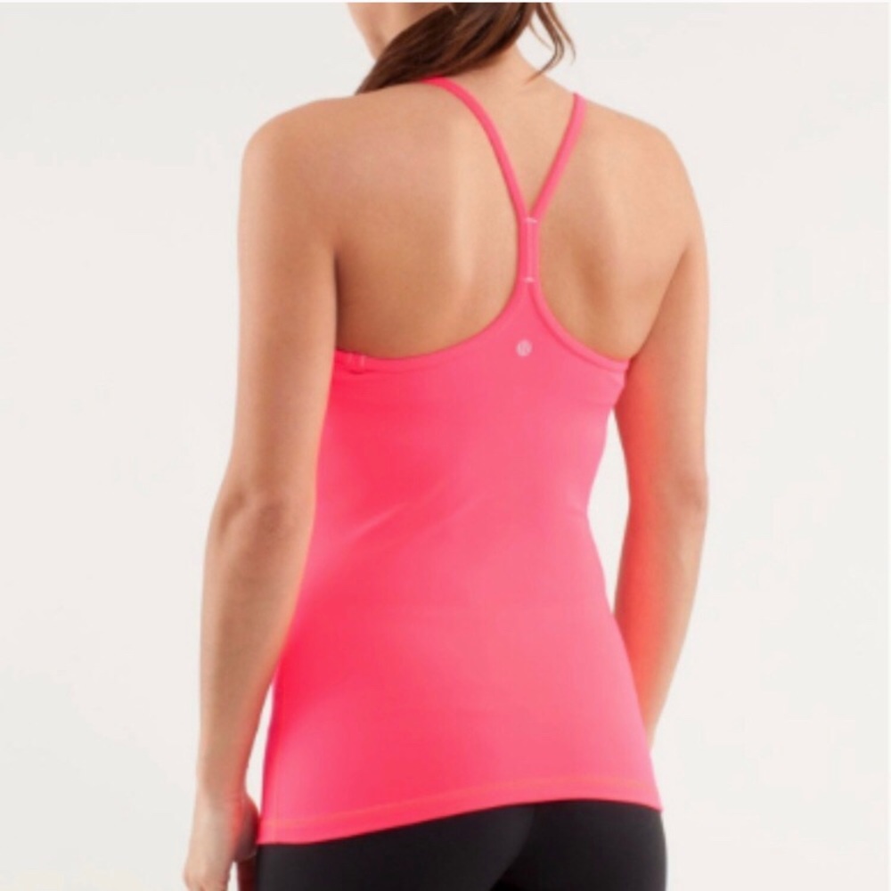 Lululemon Coral Pink Power Y Tank Sz 4